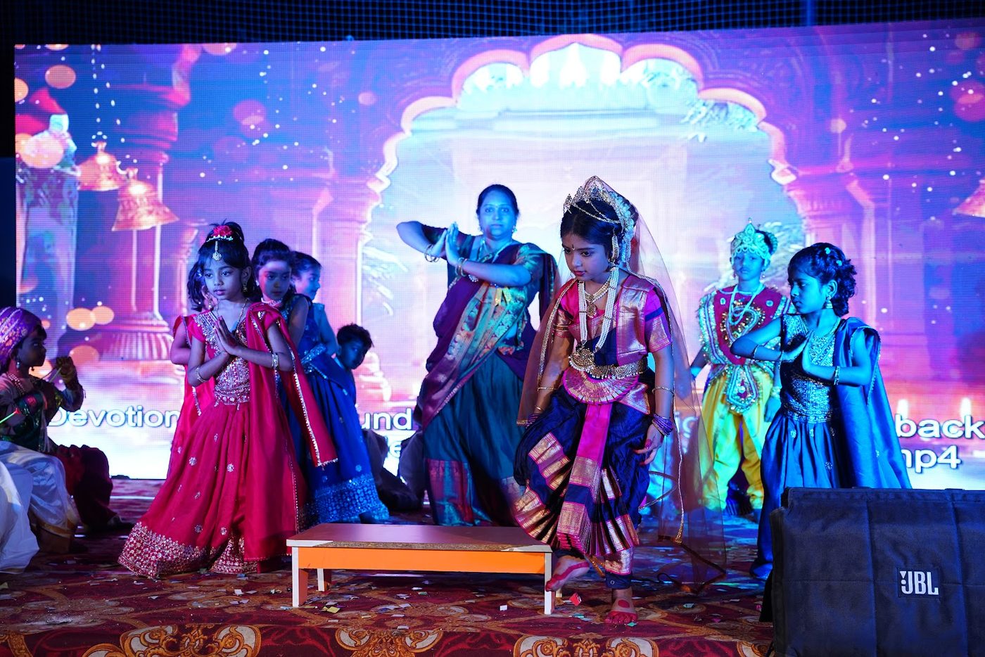 The finale of a costume drama performed by Little Ville students at Annual Day